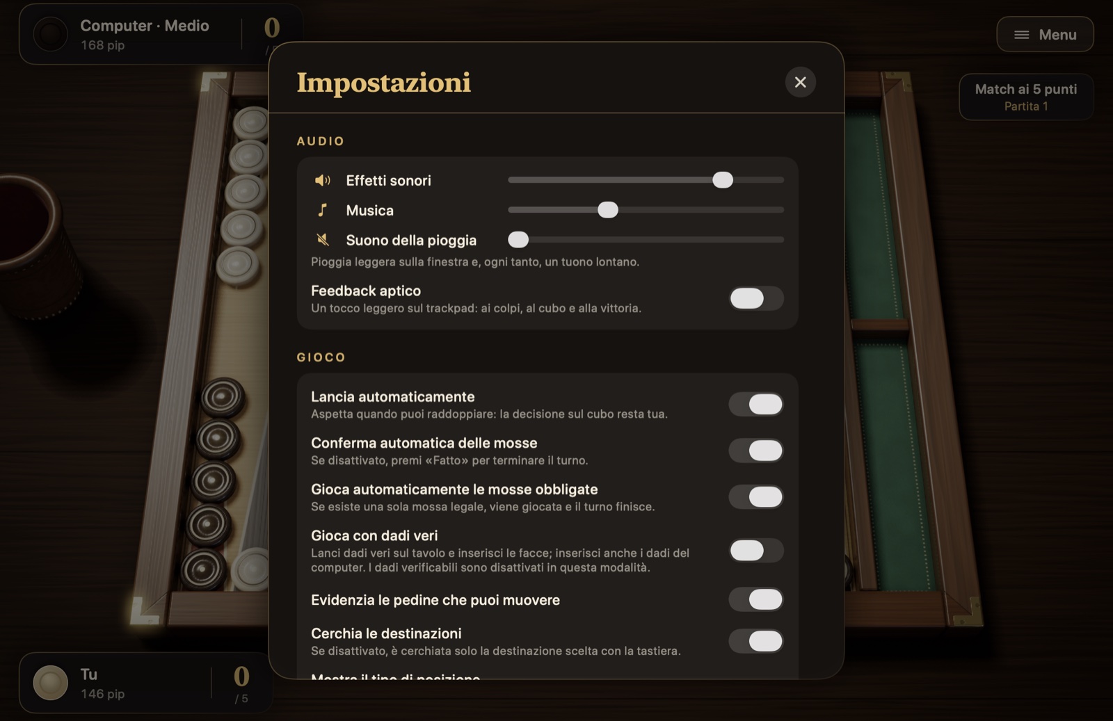 Impostazioni