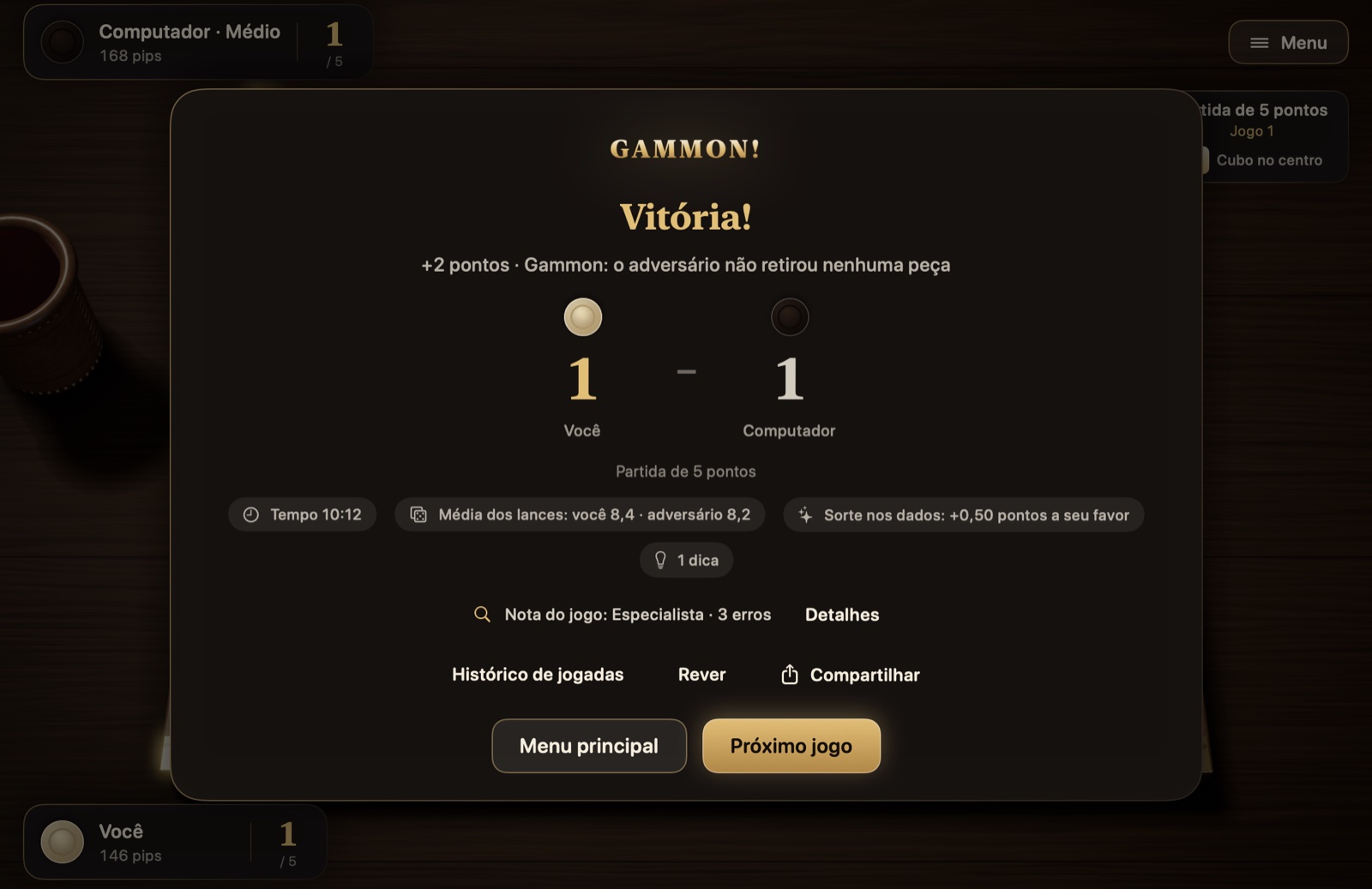 Cartão de fim de jogo